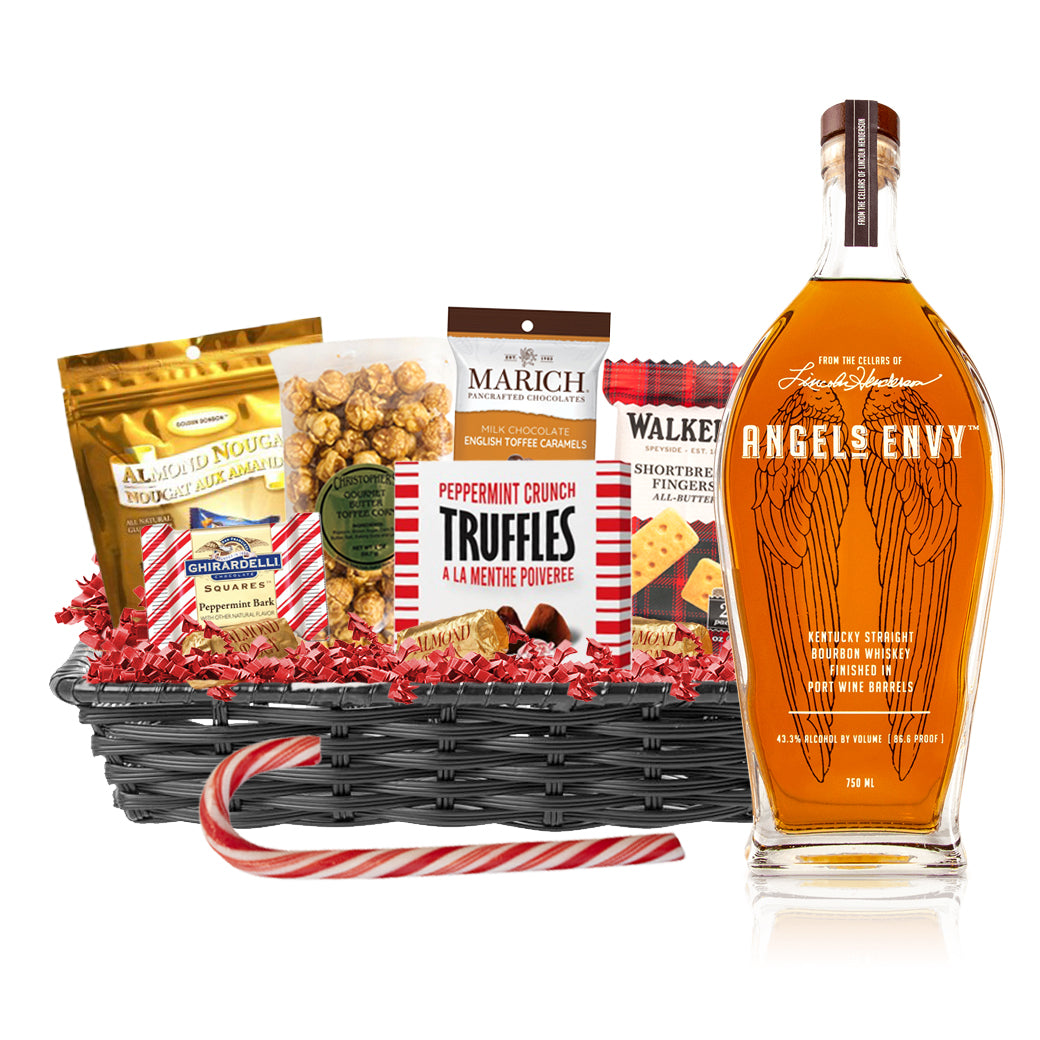 Angels Envy Bourbon 750ml Christmas Gift Basket