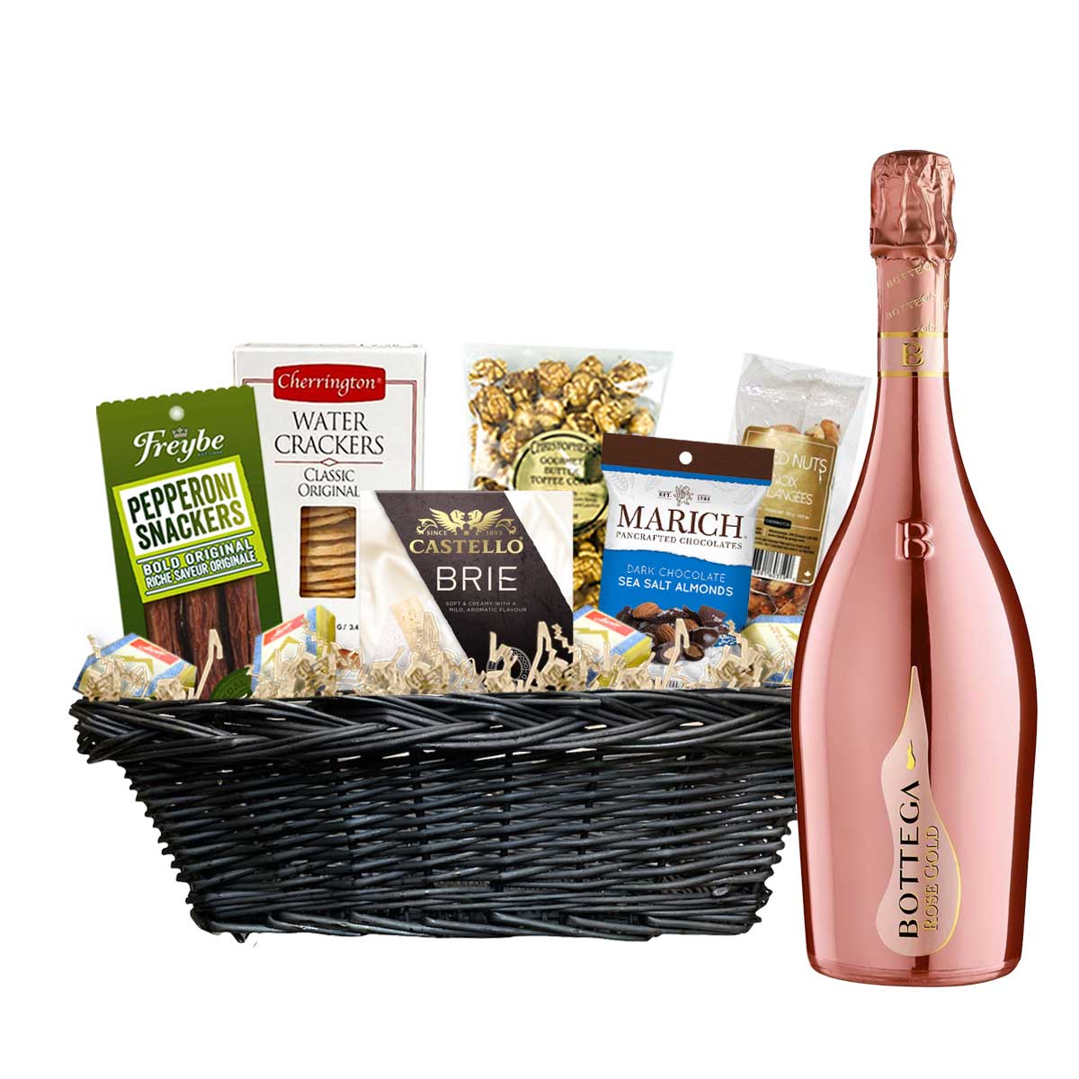 TAG Liquor Stores Canada Delivery-Bottega Rose Prosecco 750ml Corporate Gift Basket-wine-tagliquorstores.com