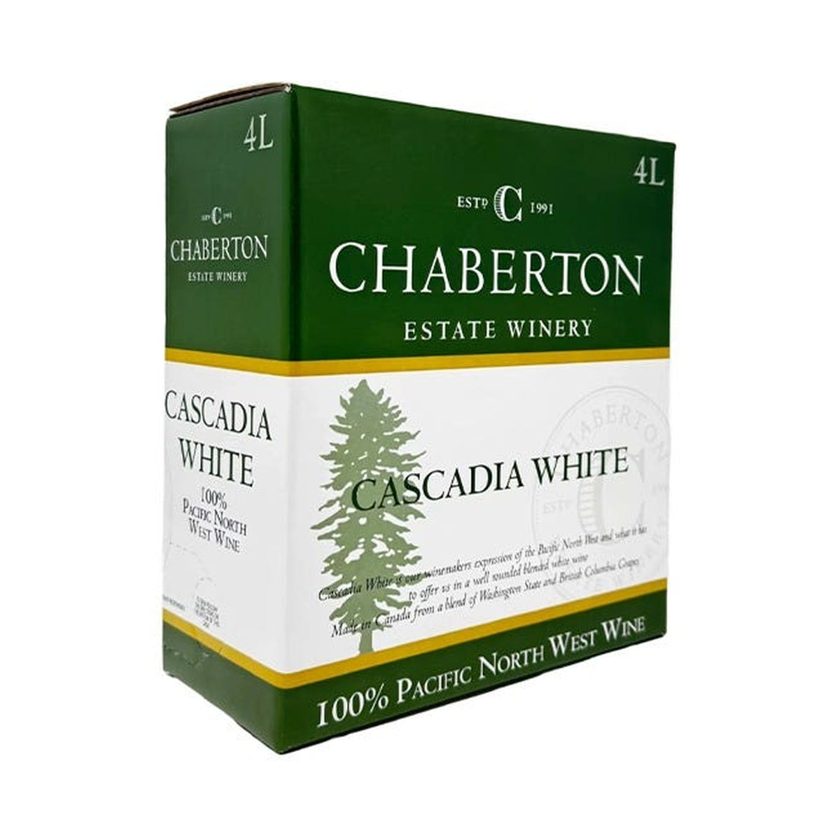 Chaberton Estate Winery Cascadia White Blend Box 4L