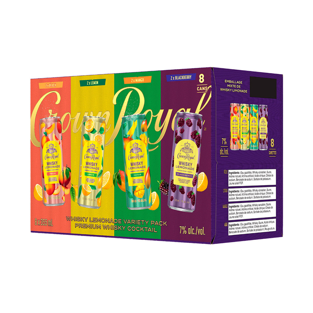 Crown Royal - Whisky Lemonade Variety Pack 8 x 355 mL