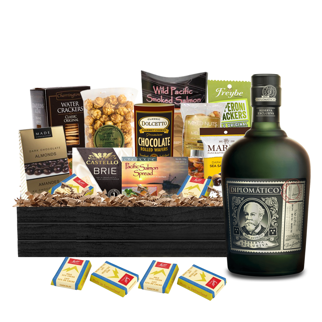 TAG Liquor Stores Liquor Gift Delivery Canada - Diplomatico Reserva Exclusiva Rum 750ml Gift Basket