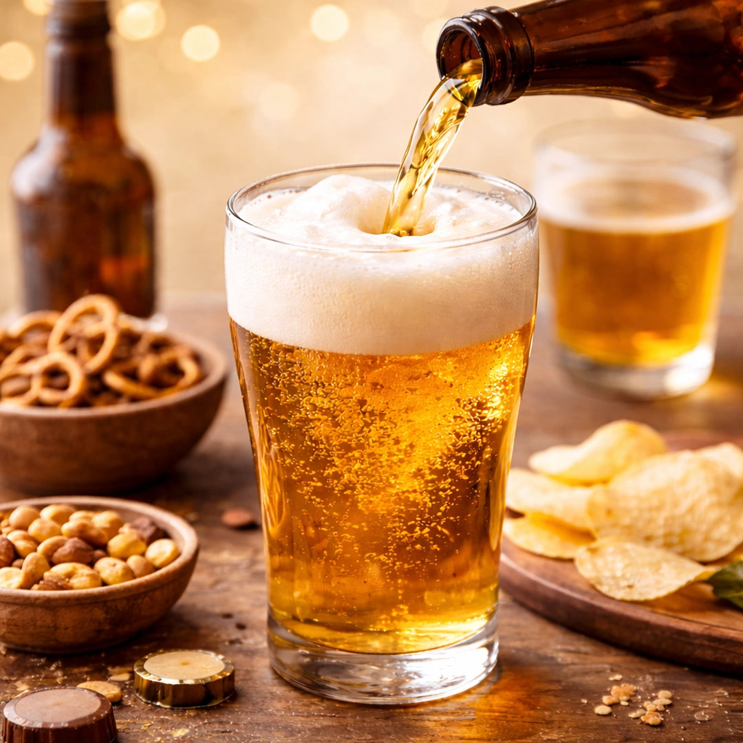 A round of drinks on us.