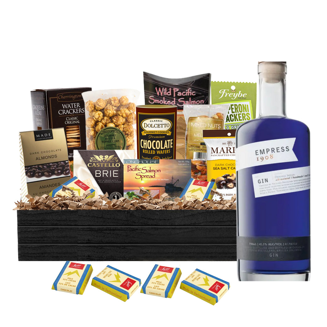 TAG Liquor Stores Liquor Gift Delivery Canada - Empress 1908 Gin 750ml Gift Basket