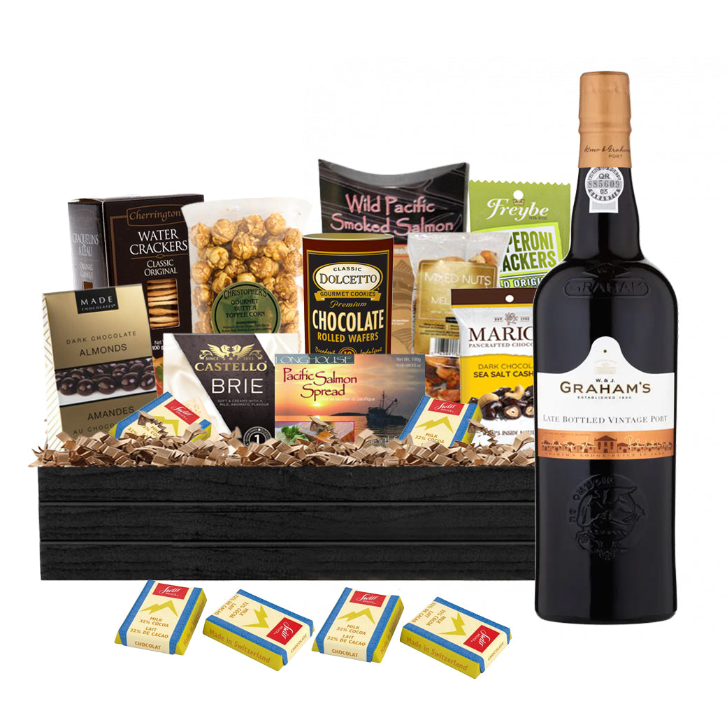 TAG Liquor Stores Liquor Gift Delivery Canada - Graham's Late Bottled Vintage Port 750ml Gift Basket