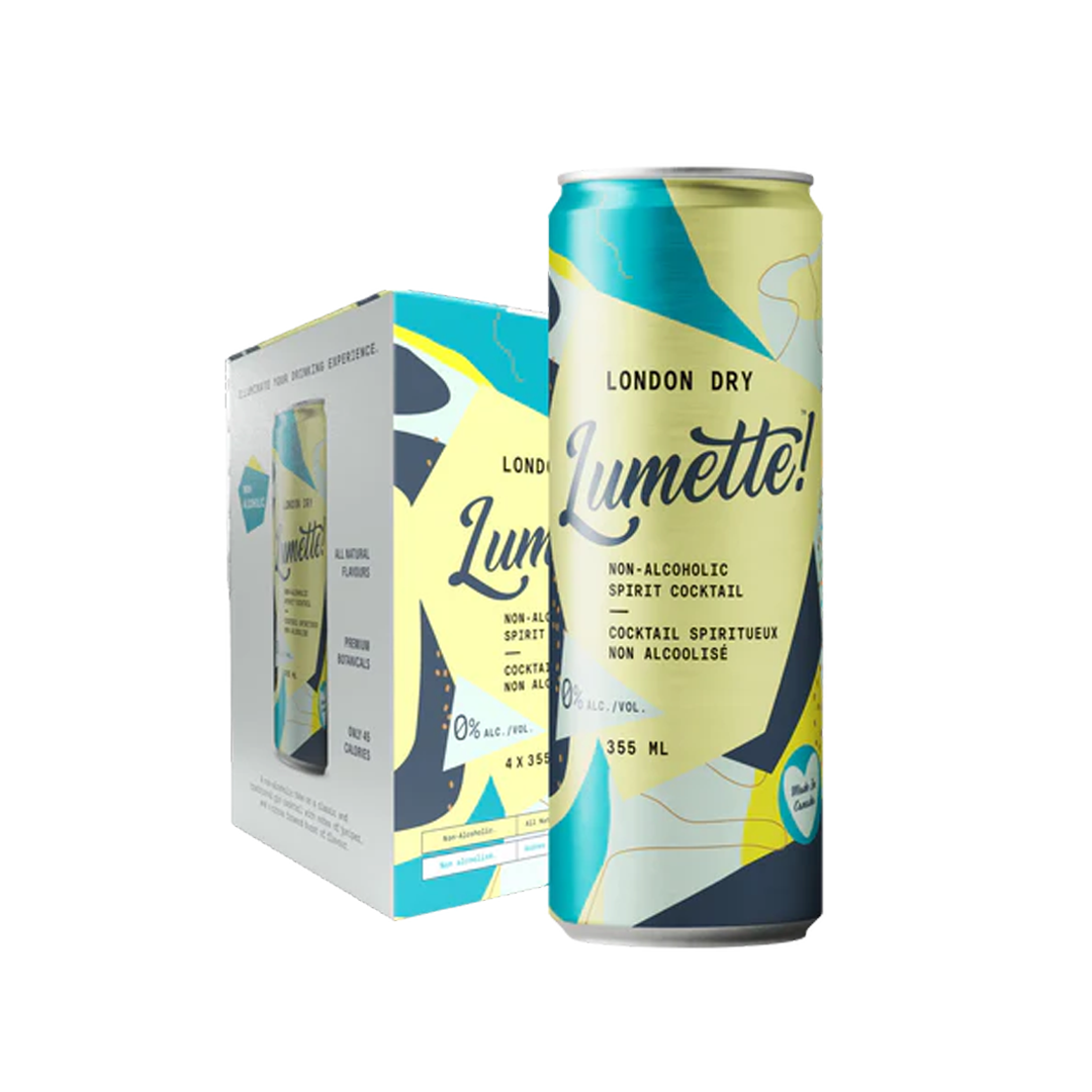 Lumette! London Dry Non-Alcoholic Spirit Cocktail 4 Pack Cans