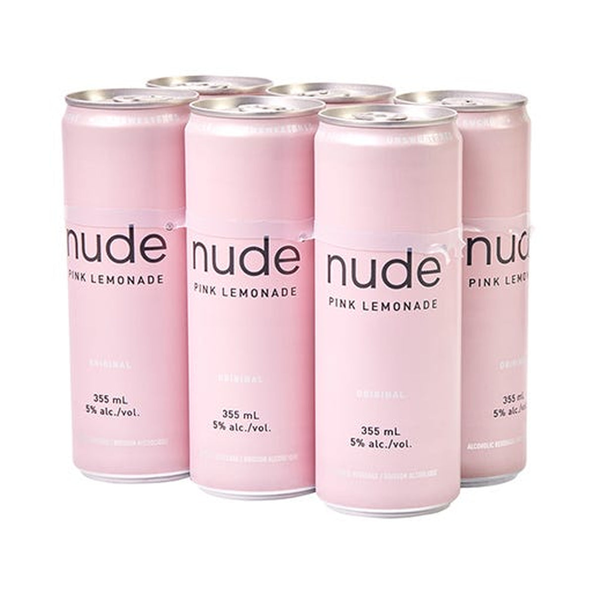 Nude Beverages Pink Lemonade 6 x 355 mL