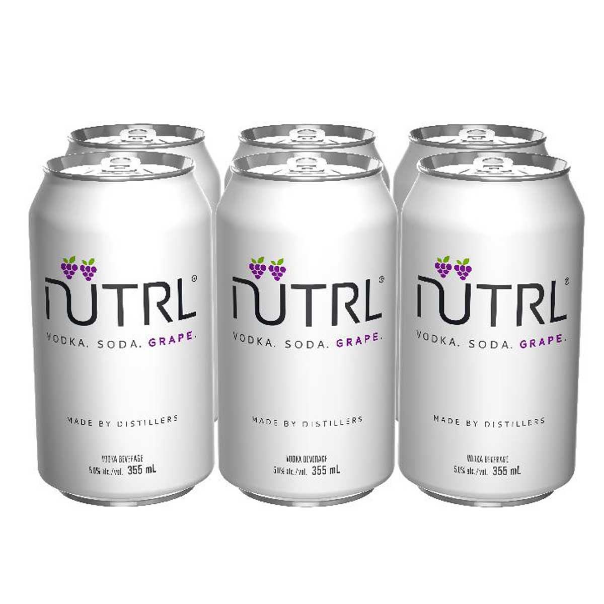 TAG Liquor Stores BC - Nutrl Vodka Soda Grape 6 Pack Cans-ready to drink