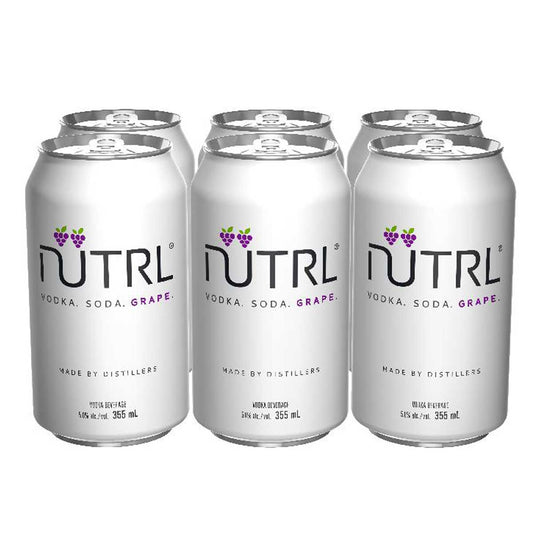 TAG Liquor Stores BC - Nutrl Vodka Soda Grape 6 Pack Cans-ready to drink