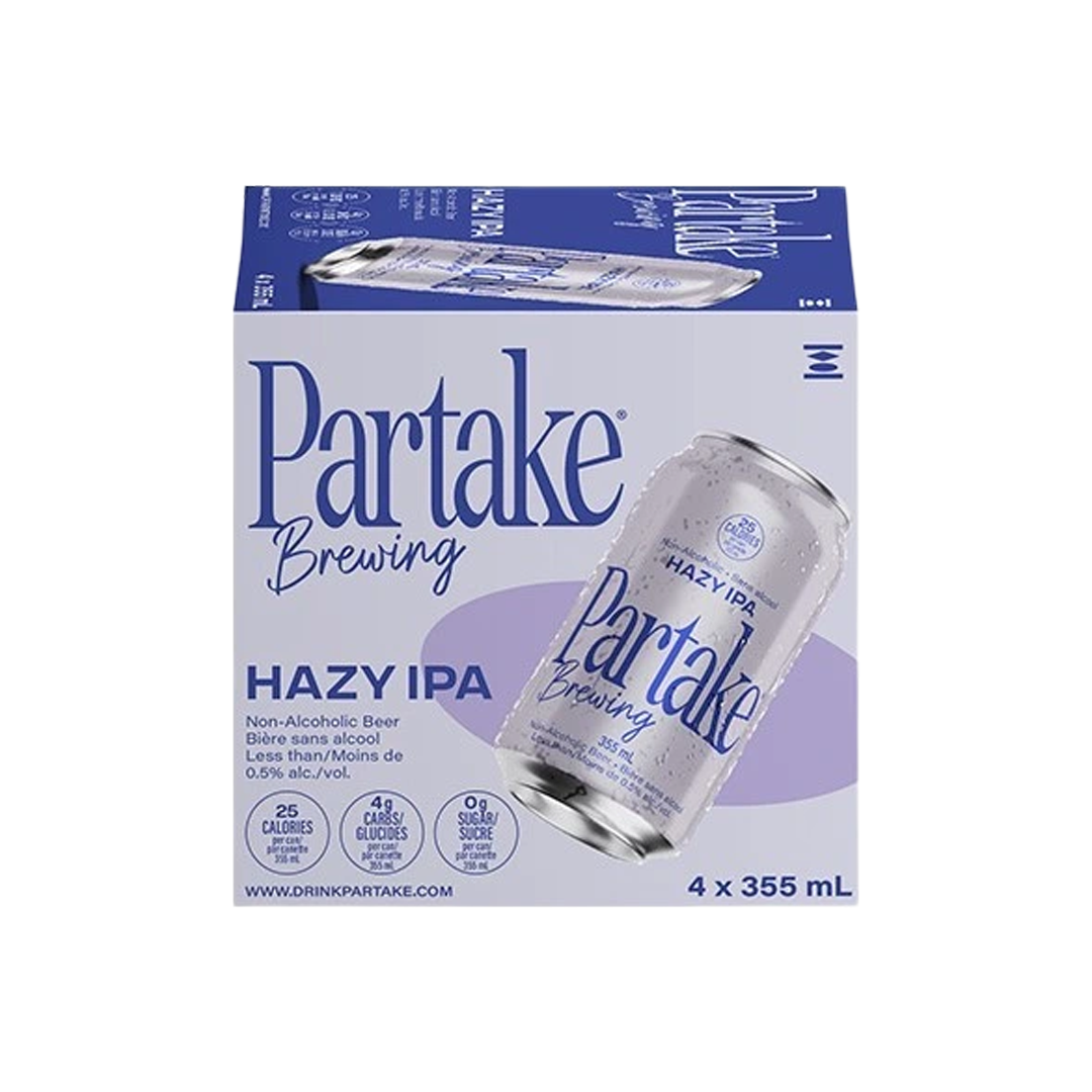 Partake Brewing Non-Alcoholic Hazy IPA 4 Pack Cans