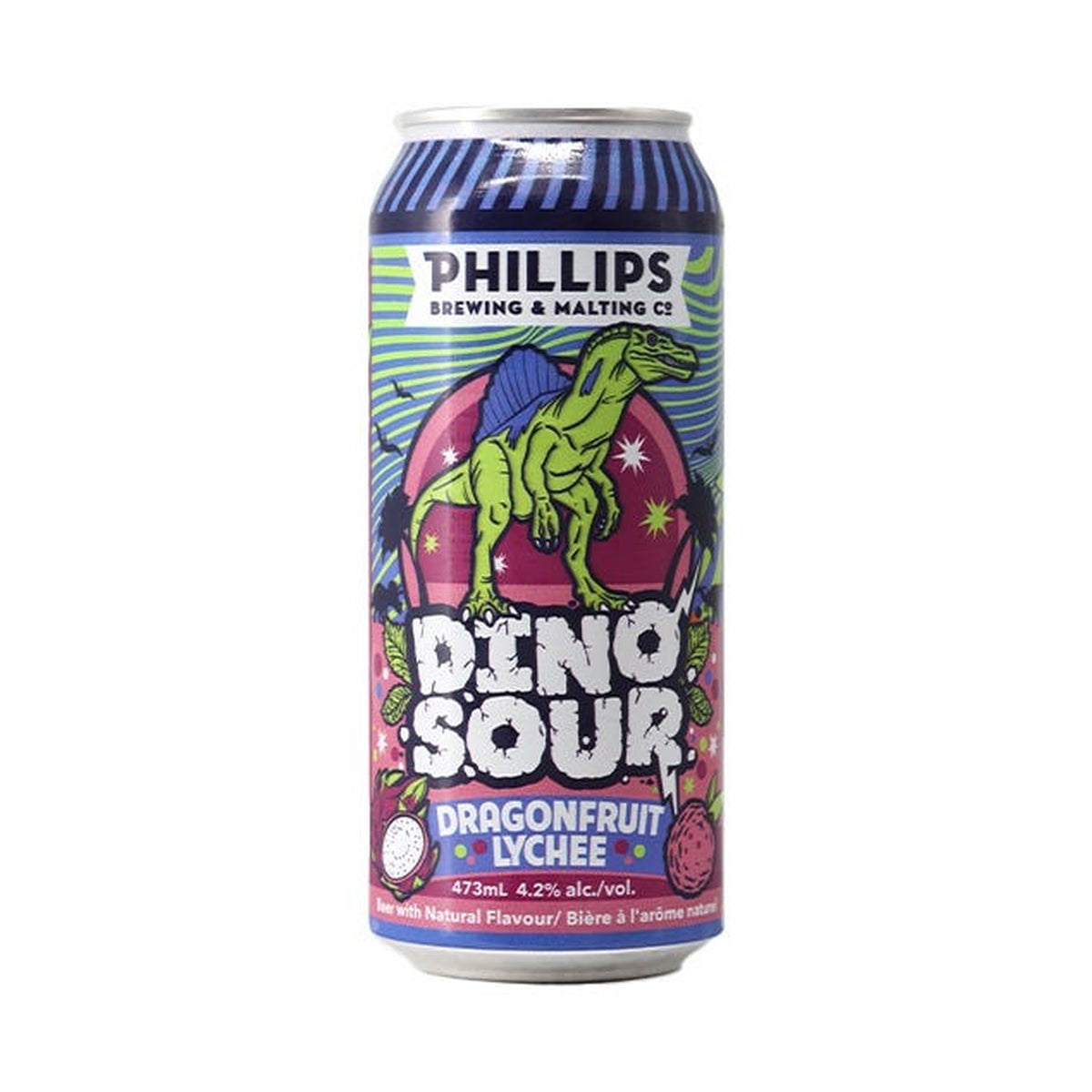 Phillips Brewing Dino Sour Dragonfruit & Lychee 473 mL