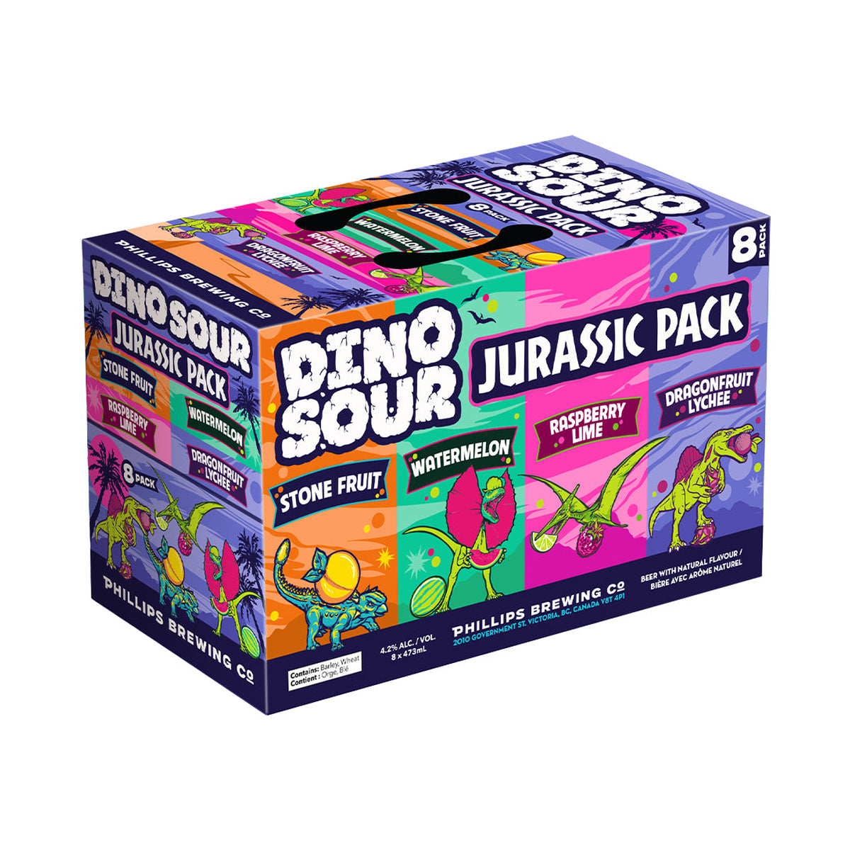 Phillips Brewing Dinosour Jurassic Mixed Pack #2 8 Cans x 473 mL
