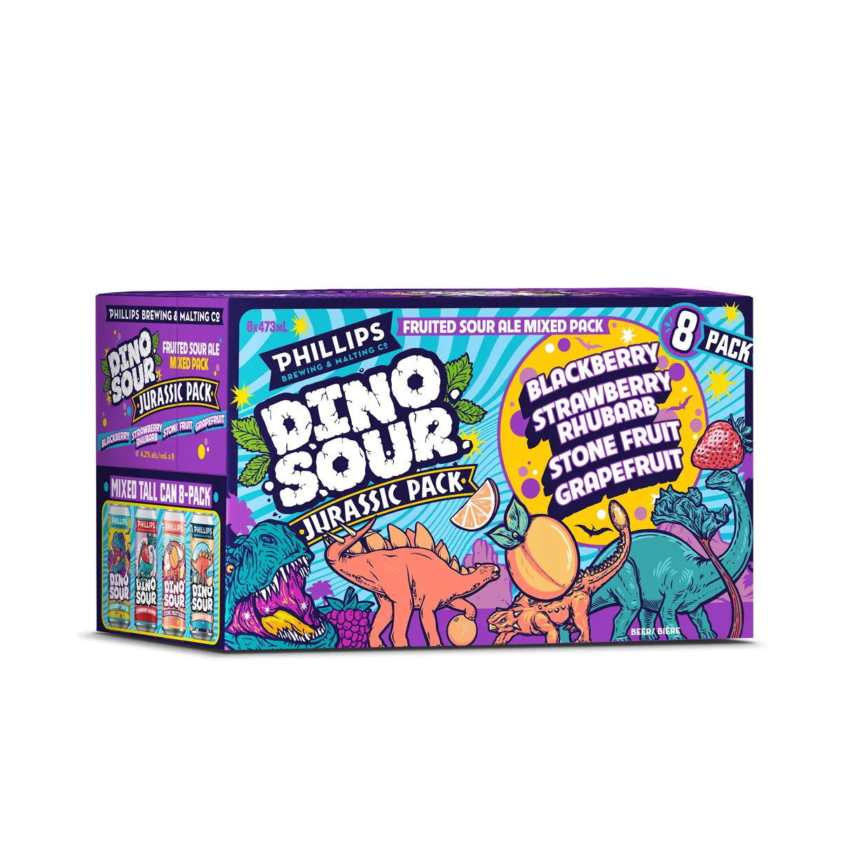 Phillips Brewing Company Dino Sour Jurassic Mix 8 Cans Pack