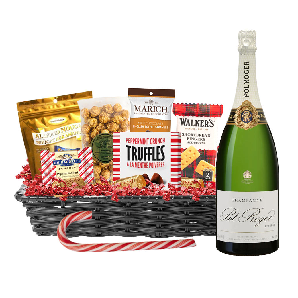 Pol Roger Champagne 750ml Christmas Gift Basket