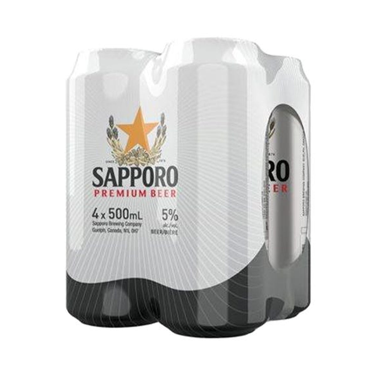Sapporo Premium Beer 4 Cans x 500 mL