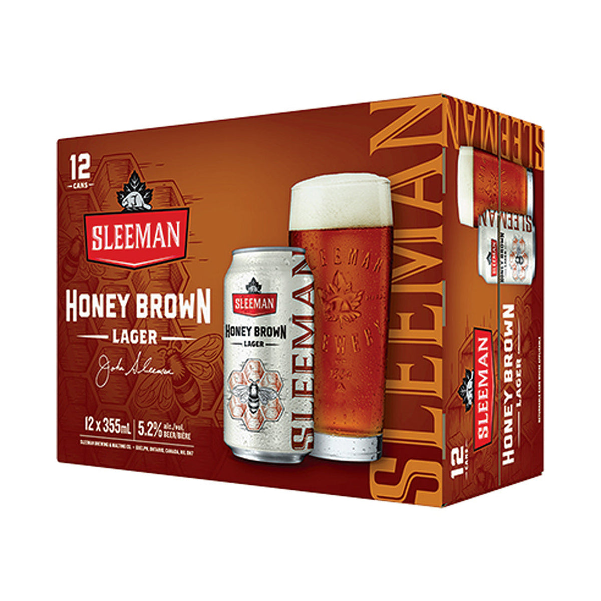 Sleeman Honey Brown Lager 12 Cans x 355 mL
