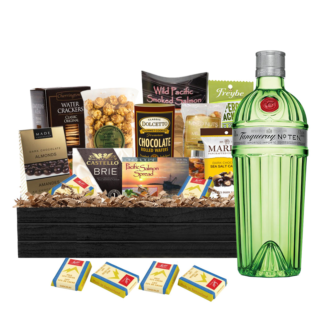 TAG Liquor Stores Liquor Gift Delivery Canada - Tanqueray No. Ten Gin 750ml Gift Basket