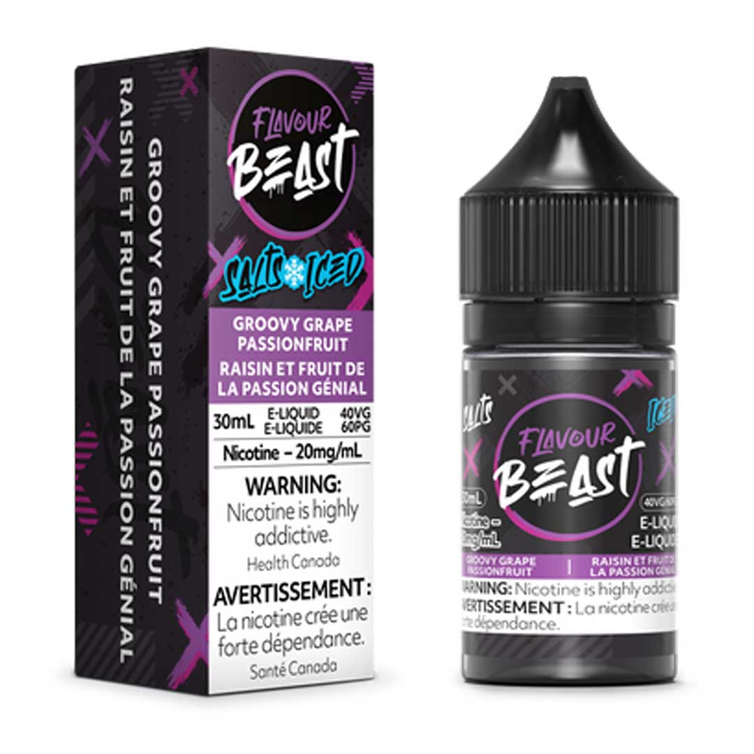 TAG Liquor Stores Canada Delivery -Flavour Beast E-Liquid Groovy Grape Passionfruit Iced -tagliquorstores.com