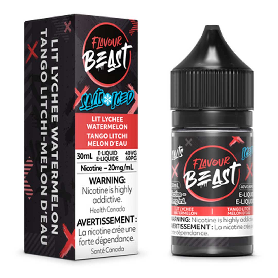 TAG Liquor Stores Canada Delivery -Flavour Beast E-Liquid Lit Lychee Watermelon Iced -tagliquorstores.com