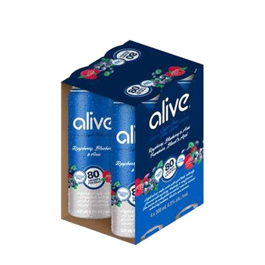 TAG Liquor Stores BC-Alive Raspberry Blueberry & Acai Vodka Cooler 4 Cans