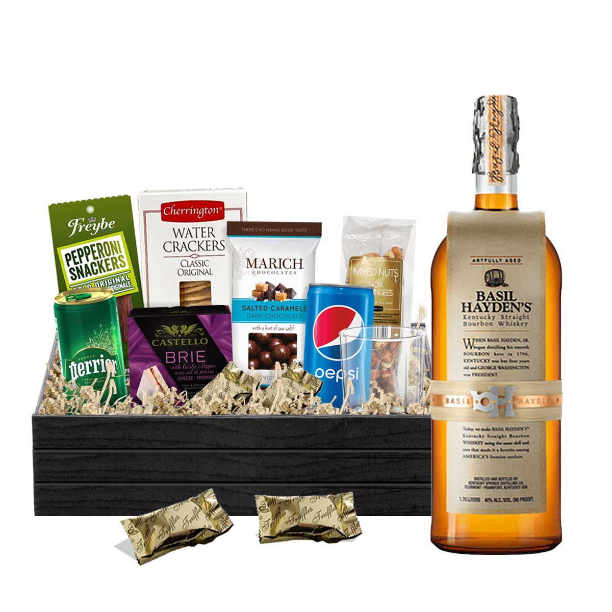 Basil Hayden s 8 Year Old Small Batch Bourbon 750ml Gift Basket