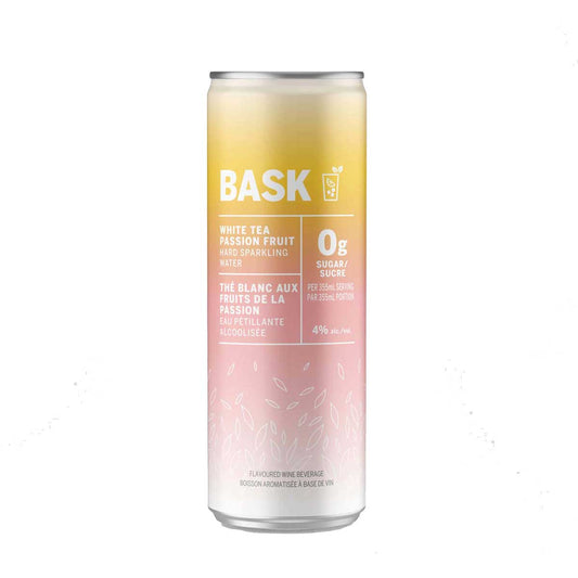 TAG Liquor Stores BC-BASK White Tea Passion Fruit Hard Sparkling Water 4 Pack Cans