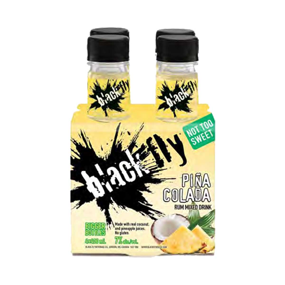 Black Fly Rum Pina Colada 4 x 400ml Bottles