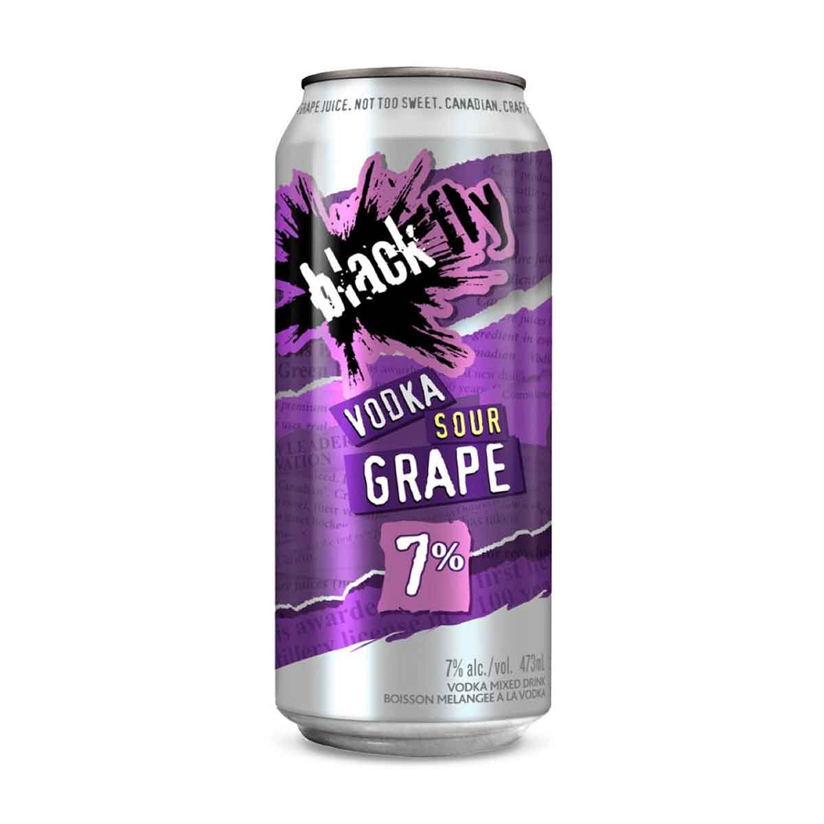 TAG Liquor Stores BC-Black Fly Vodka Sour Grape 473ml Single Can