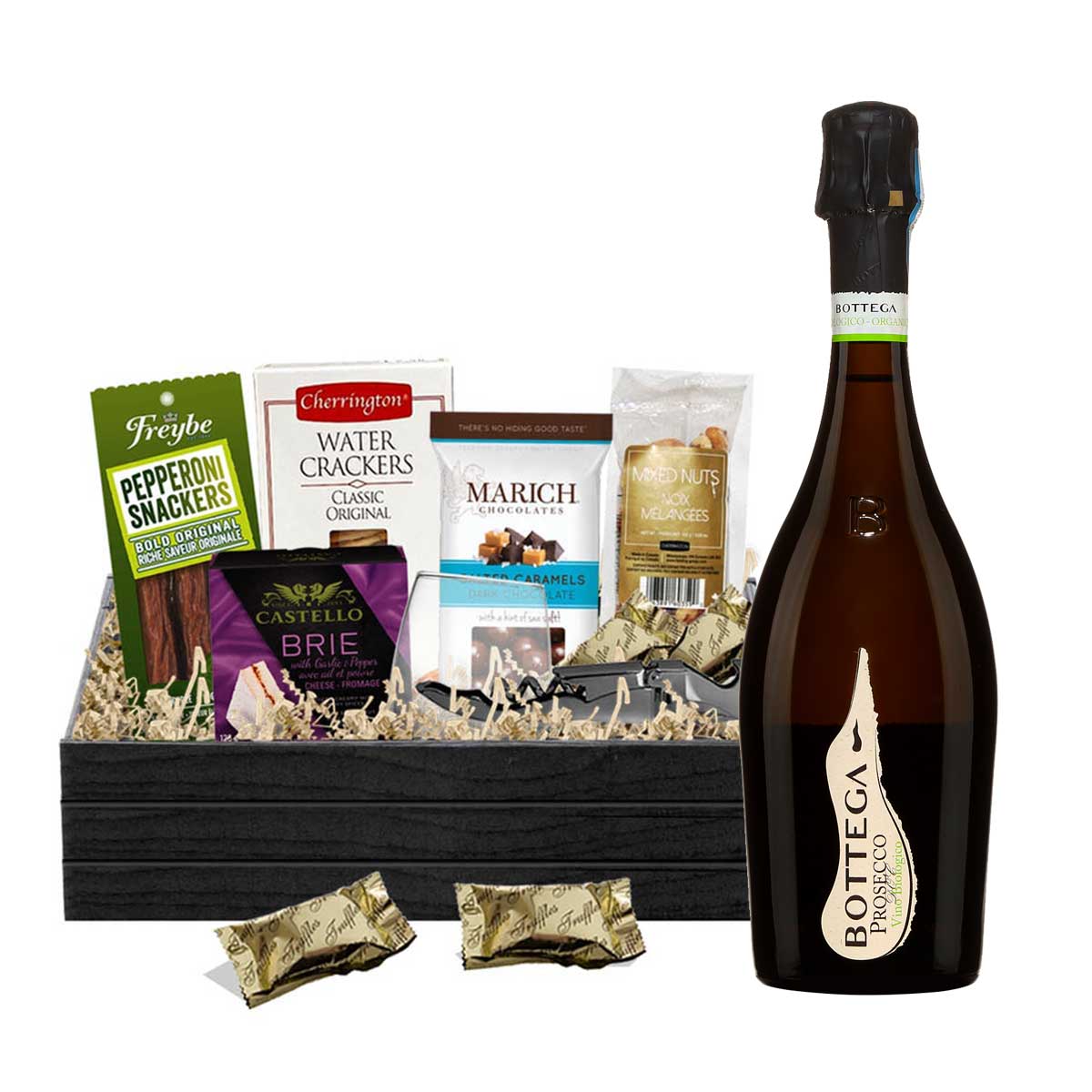 TAG Liquor Stores BC - Bottega Prosecco 750ml Gift Basket