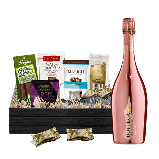 TAG Liquor Stores BC - Bottega Rose Gold Prosecco 750ml Gift Basket