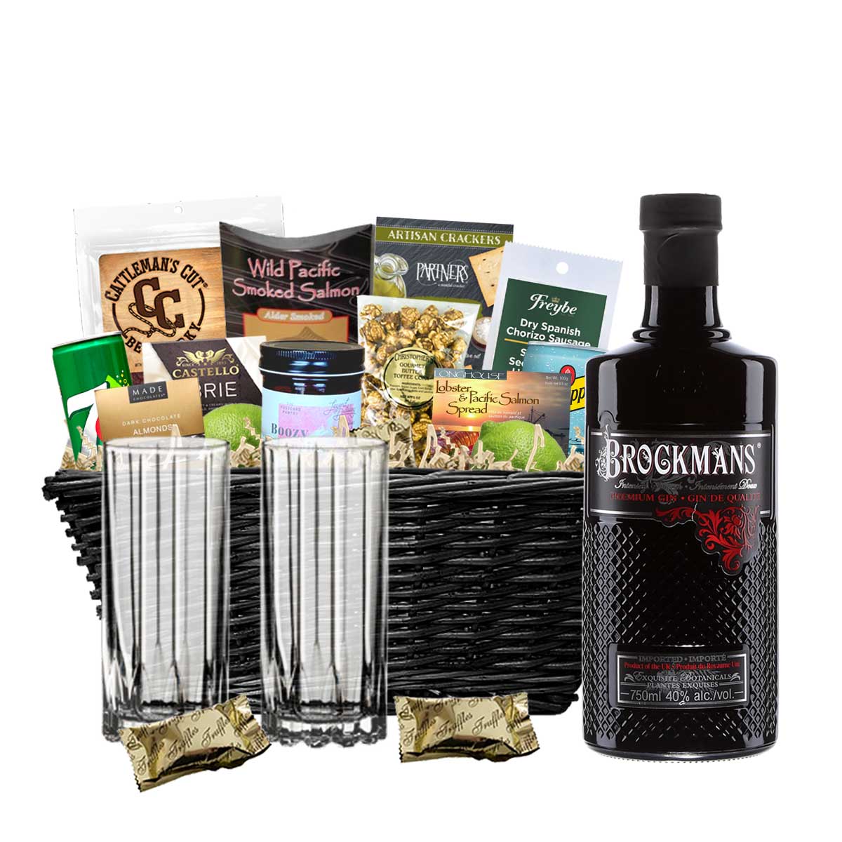 TAG Liquor Stores BC - Brockmans Gin 750ml Gift Basket