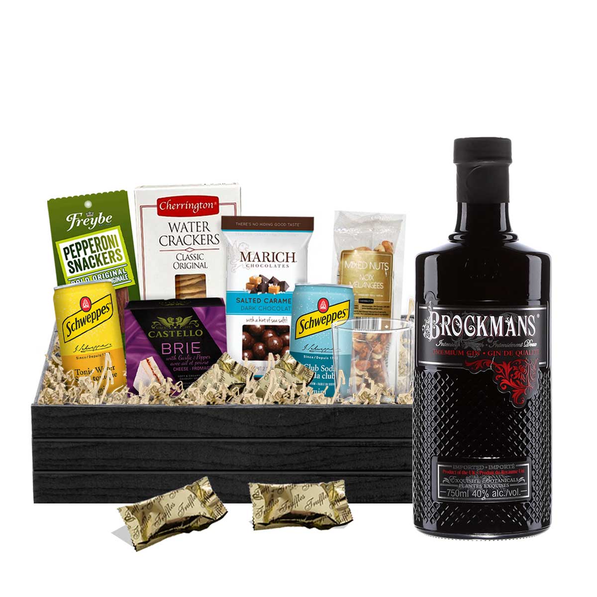 TAG Liquor Stores BC - Brockmans Gin 750ml Gift Basket