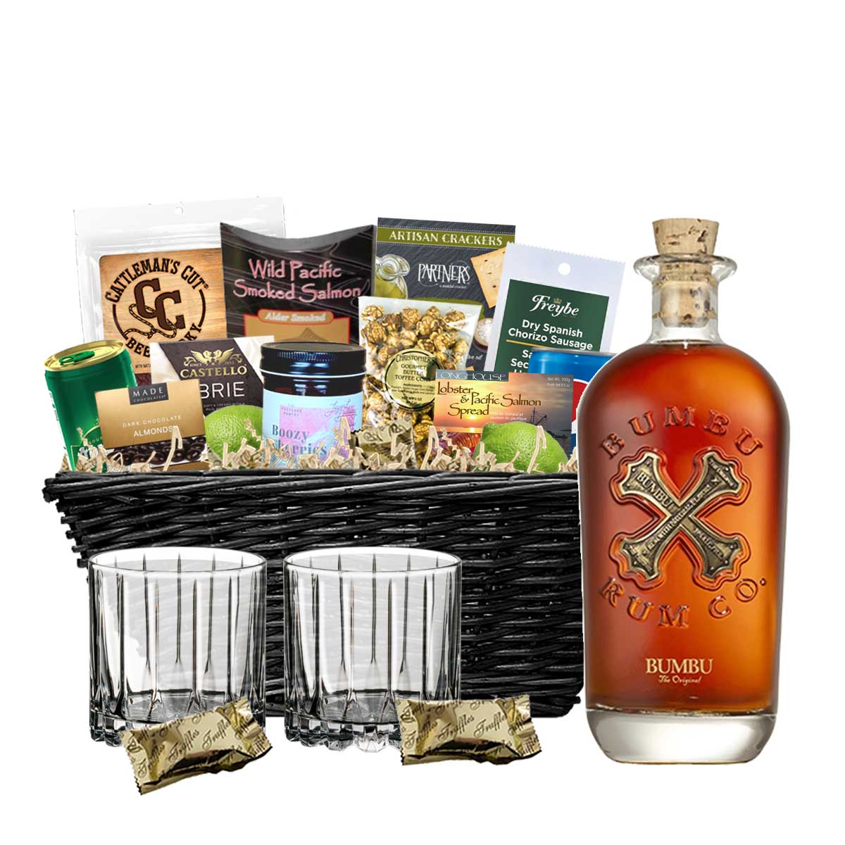 TAG Liquor Stores BC - Bumbu Original Rum 750ml Gift Basket