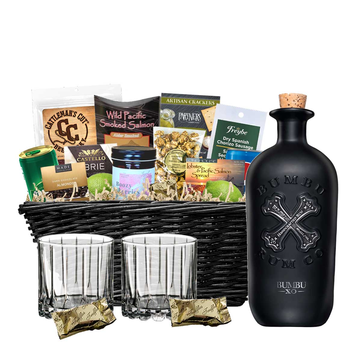 TAG Liquor Stores BC - Bumbu XO Rum 750ml Gift Basket