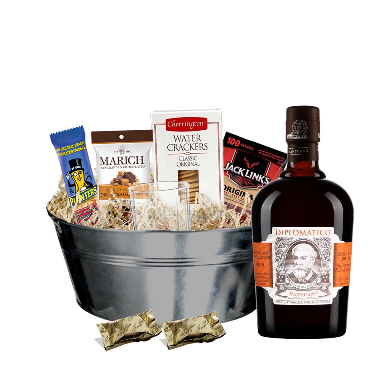 TAG Liquor Stores BC - Diplomatico Mantuano Rum 750ml Gift Basket