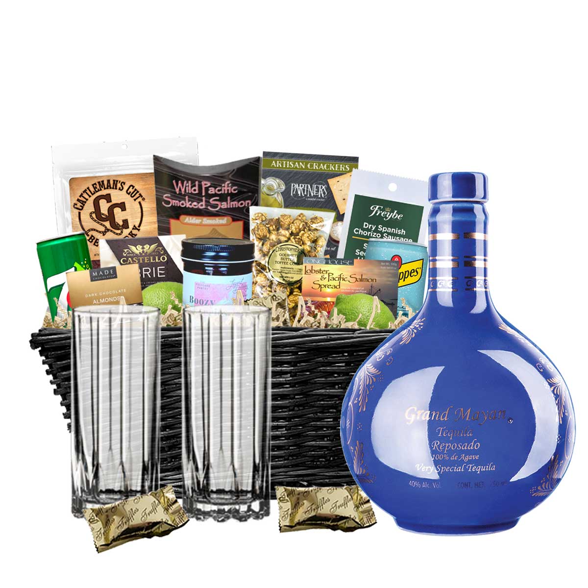 TAG Liquor Stores BC - Grand Mayan Reposado Tequila 750ml Gift Basket