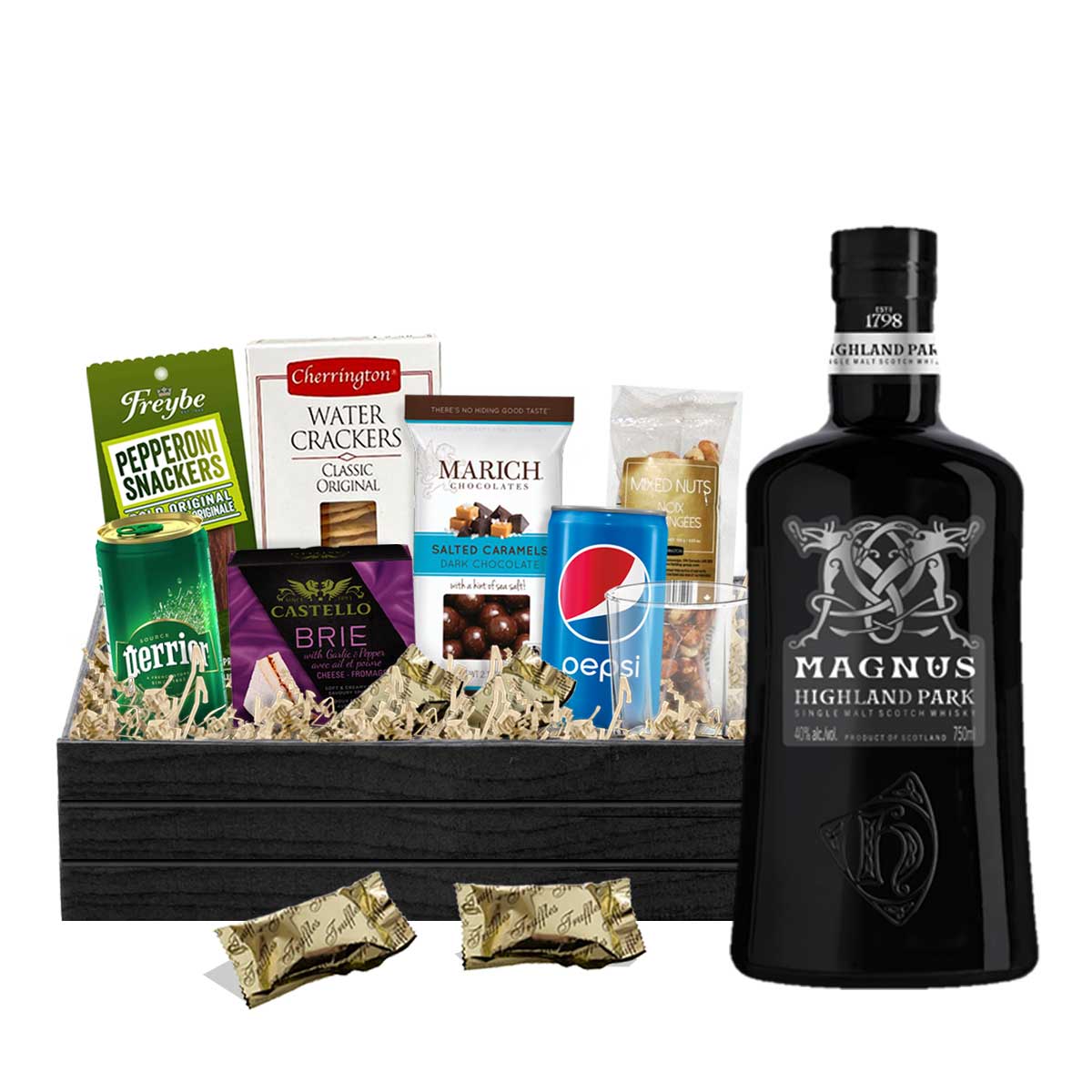 TAG Liquor Stores BC - Highland Park Magnus Single Malt Scotch Whisky 750ml Gift Basket