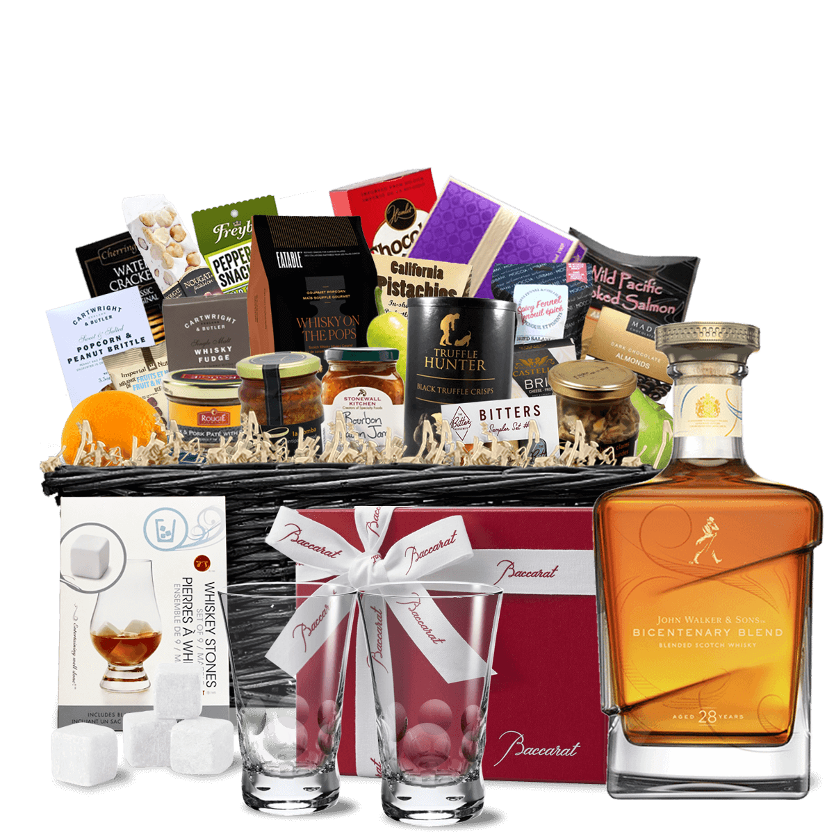 TAG Liquor Stores BC - John Walker & Sons Bicentenary Blend 28 year Scotch Whisky Ultra Luxe Gift Basket