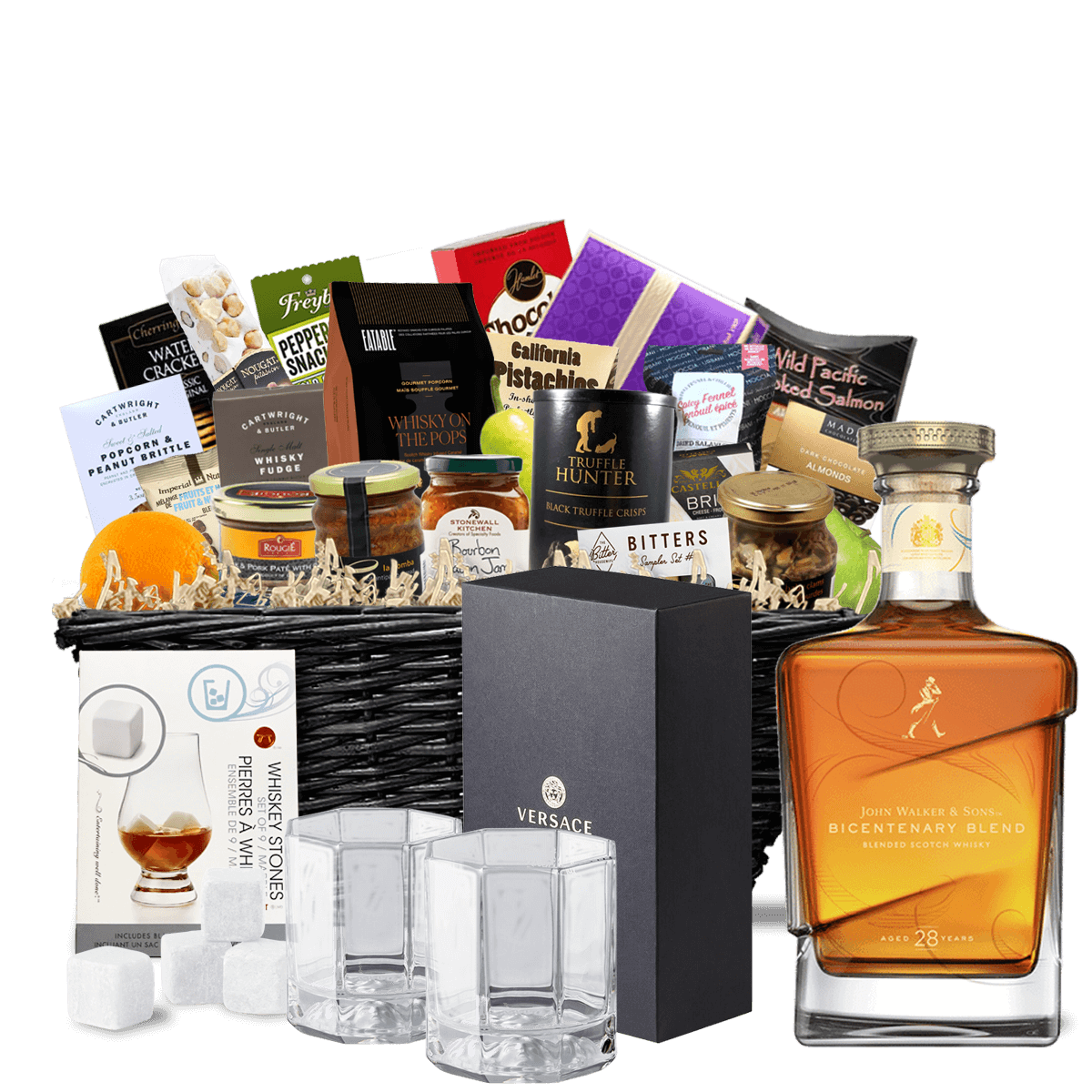 TAG Liquor Stores BC - John Walker & Sons Bicentenary Blend 28 year Scotch Whisky Ultra Luxe Gift Basket