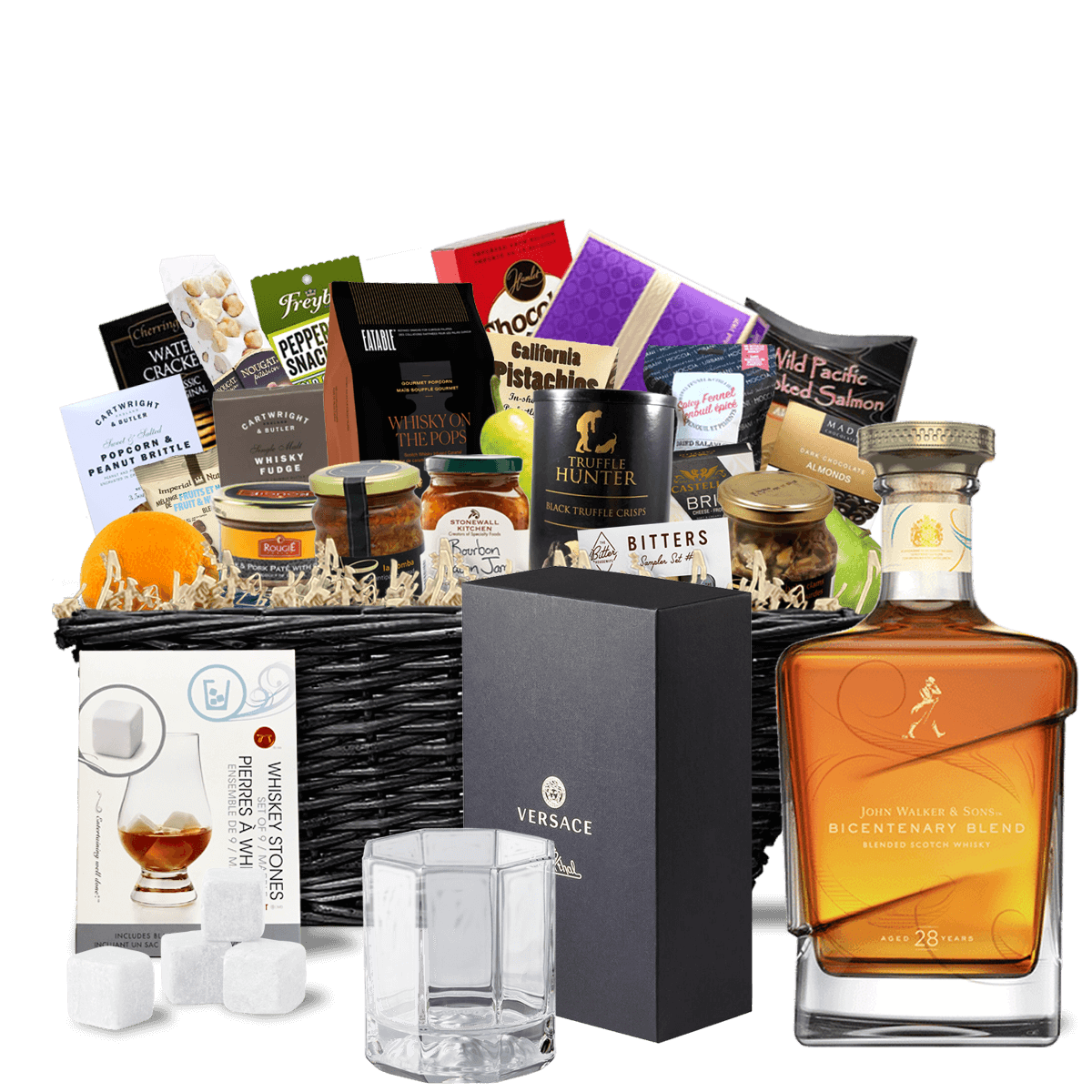 TAG Liquor Stores BC - John Walker & Sons Bicentenary Blend 28 year Scotch Whisky Ultra Luxe Gift Basket