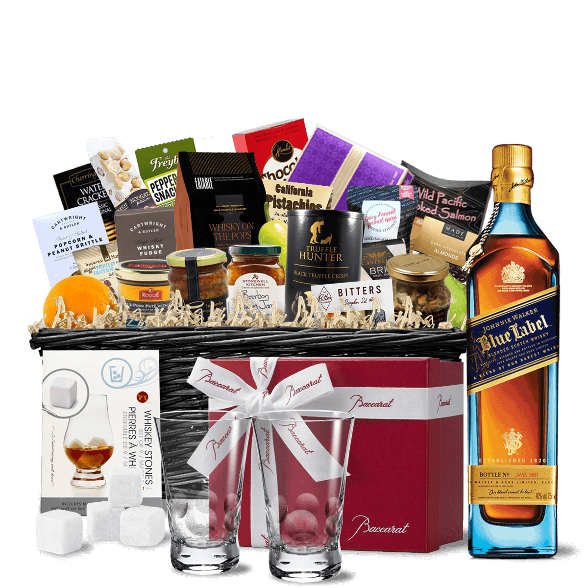 TAG Liquor Stores BC - Johnnie Walker Blue Label Scotch Whisky Ultra Luxe Gift Basket