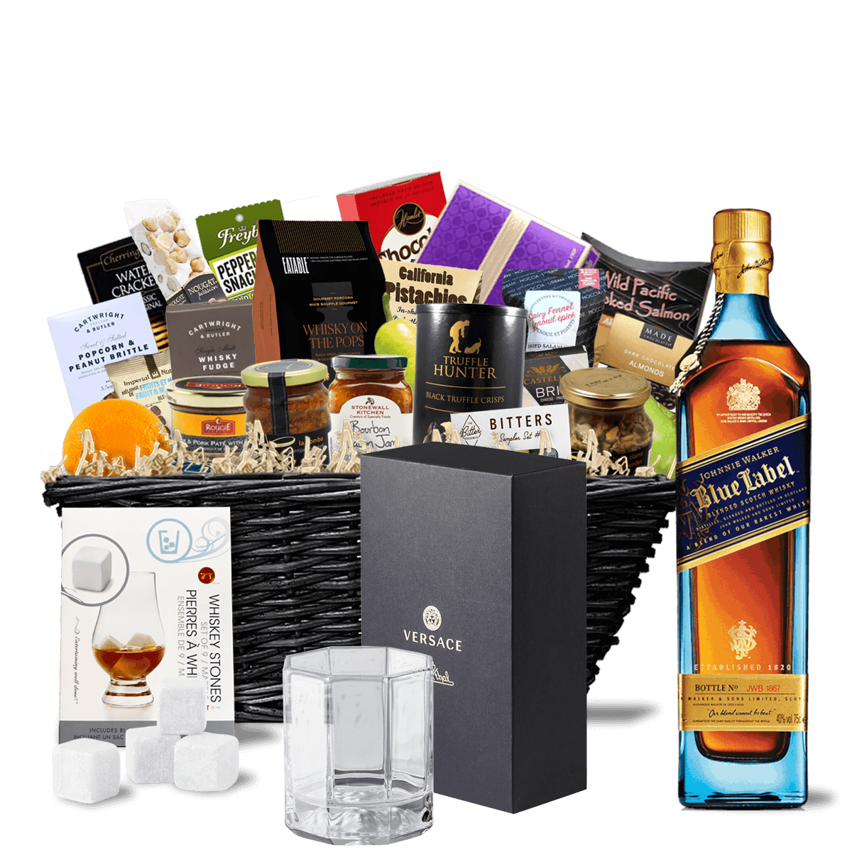 TAG Liquor Stores BC - Johnnie Walker Blue Label Scotch Whisky Ultra Luxe Gift Basket