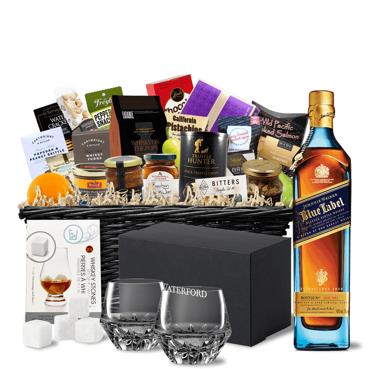 TAG Liquor Stores BC - Johnnie Walker Blue Label Scotch Whisky Ultra Luxe Gift Basket
