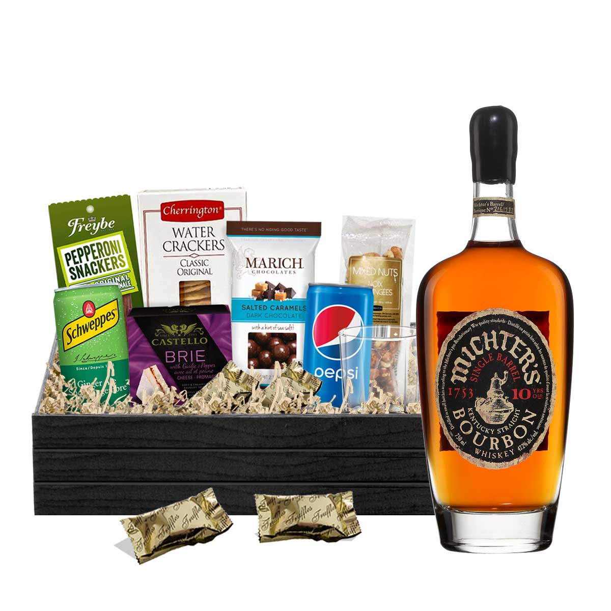 TAG Liquor Stores BC - Michter's 10 Year Single Barrel Bourbon 750ml Gift Basket