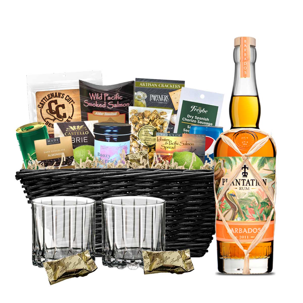 TAG Liquor Stores BC - Plantation Barbados Rum 750ml Gift Basket