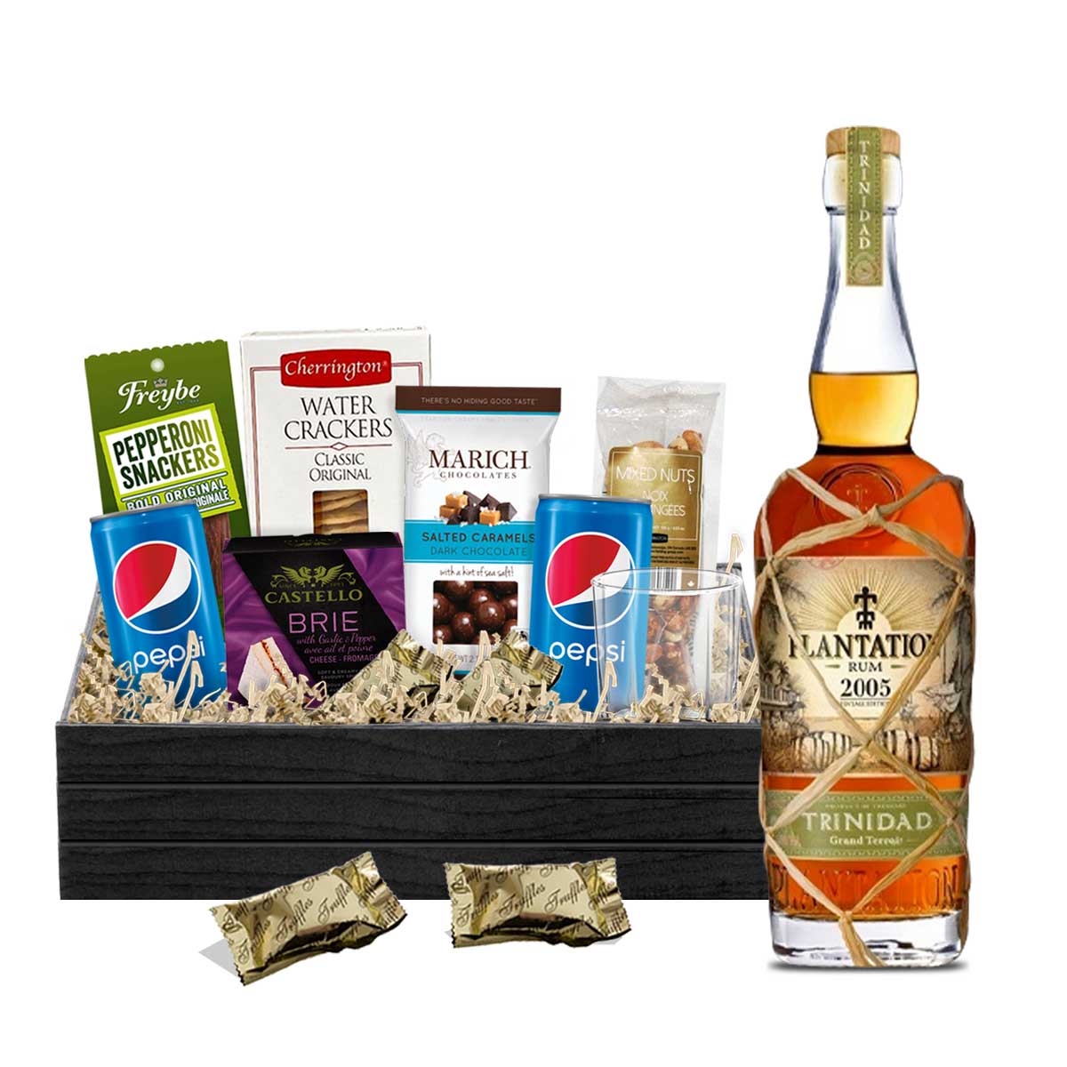 TAG Liquor Stores BC - Plantation Trinidad Vintage Rum 750ml Gift Basket