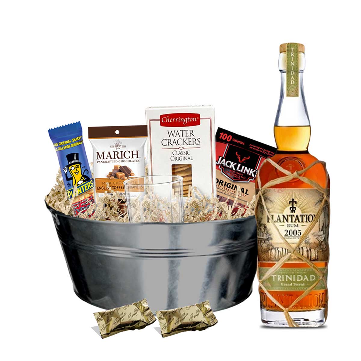TAG Liquor Stores BC - Plantation Trinidad Vintage Rum 750ml Gift Basket