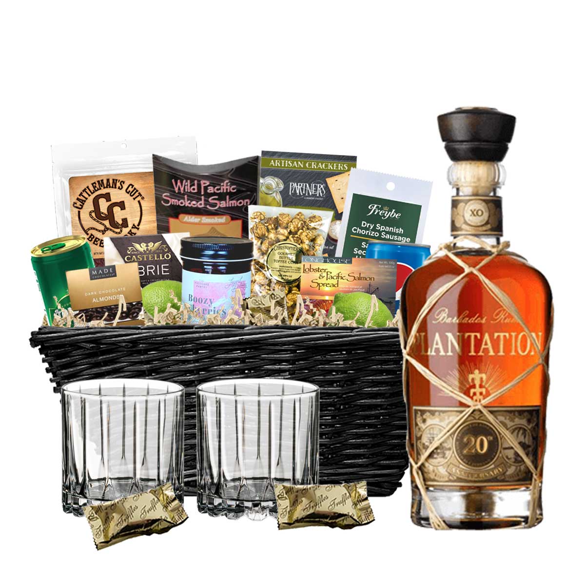 TAG Liquor Stores BC - Plantation XO 20th Anniversary Rum 750ml Gift Basket