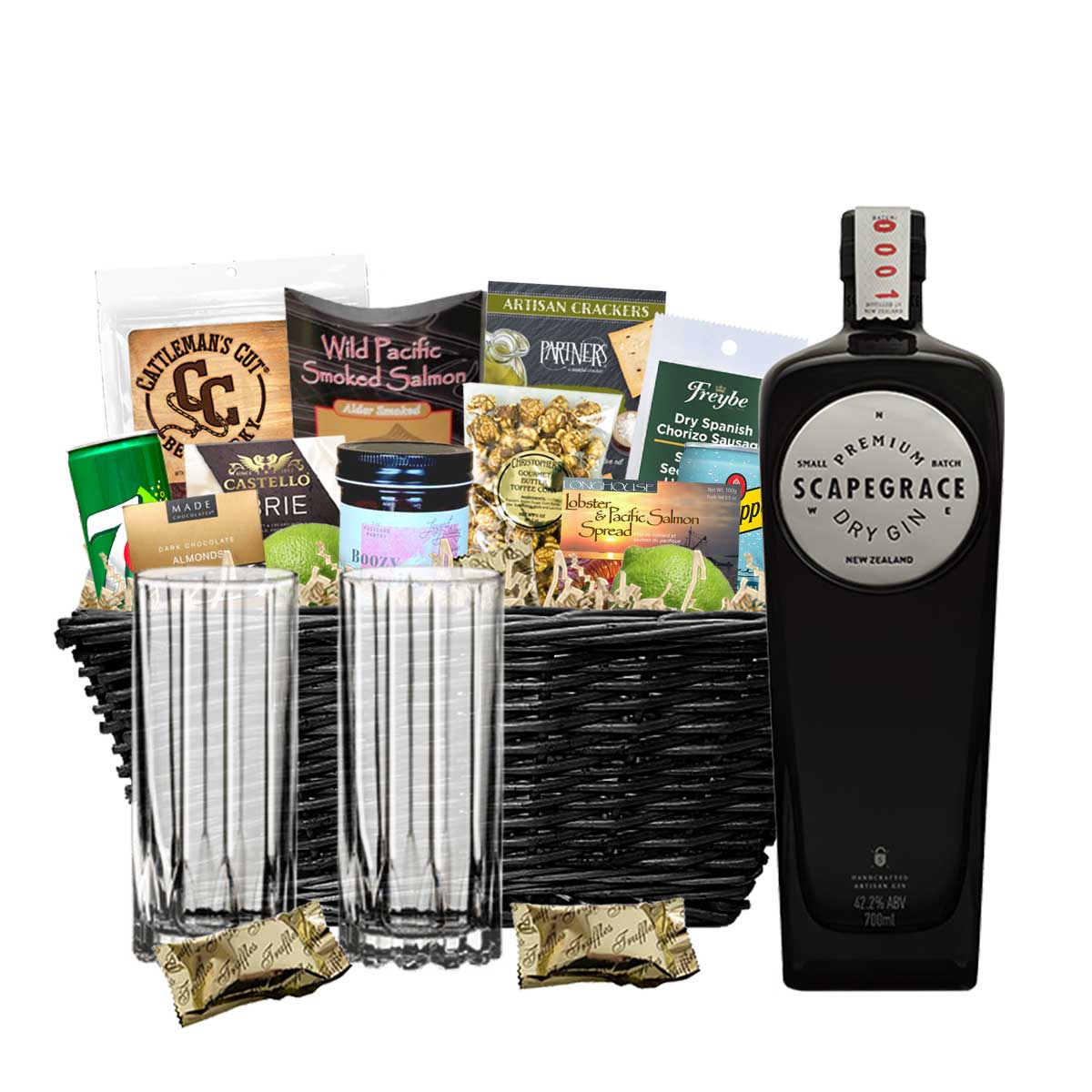 TAG Liquor Stores BC - Scapegrace Original Dry Gin 750ml Gift Basket