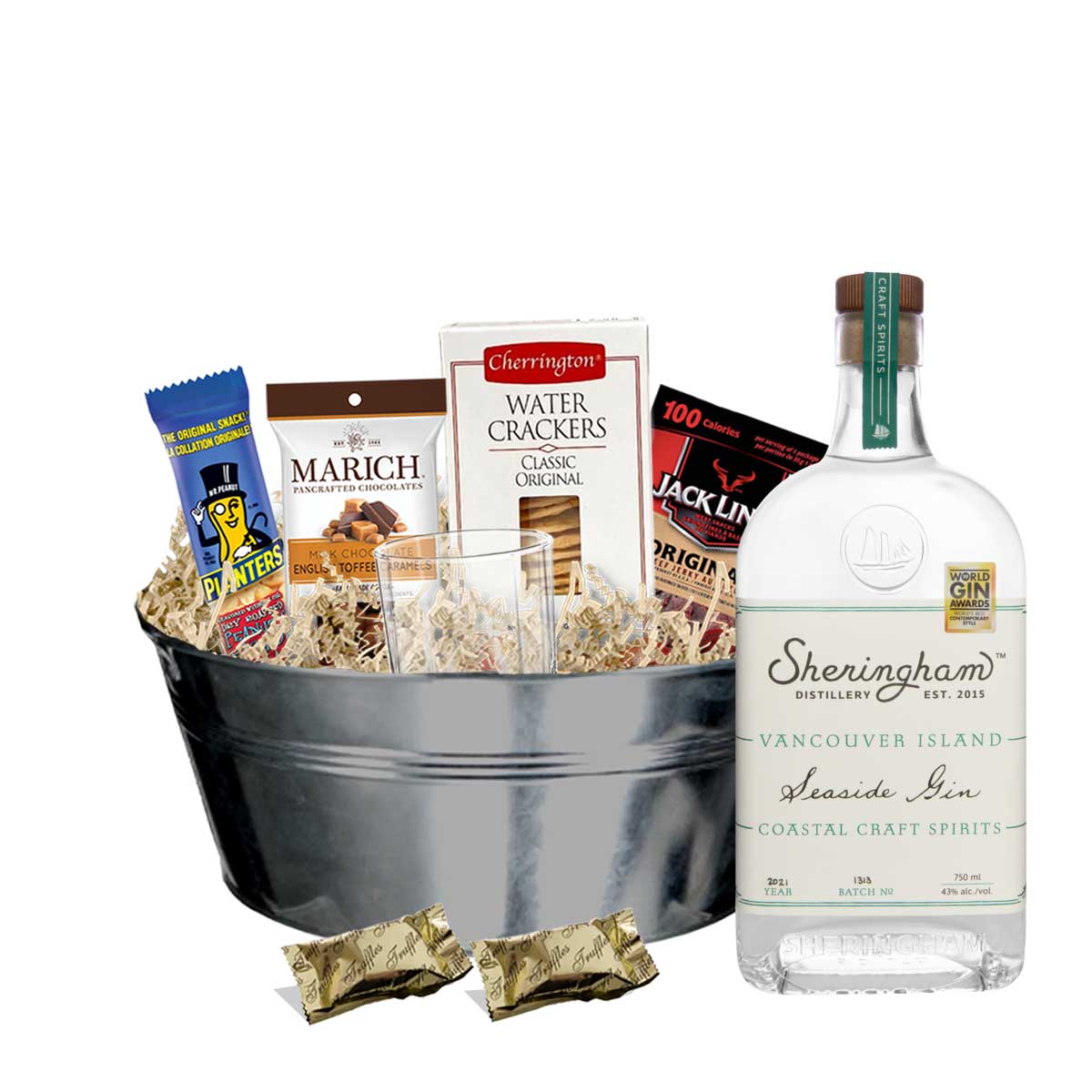 TAG Liquor Stores BC - Sheringham Seaside Gin 750ml Gift Basket