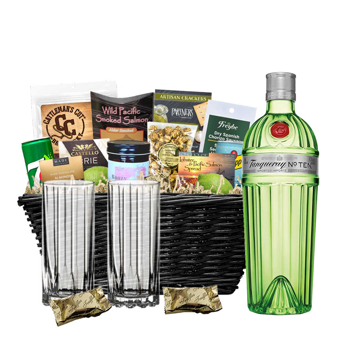 TAG Liquor Stores BC - Tanqueray No. Ten Gin 750ml Gift Basket